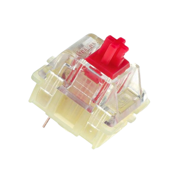 Cherry MX switch button, red with clear cover