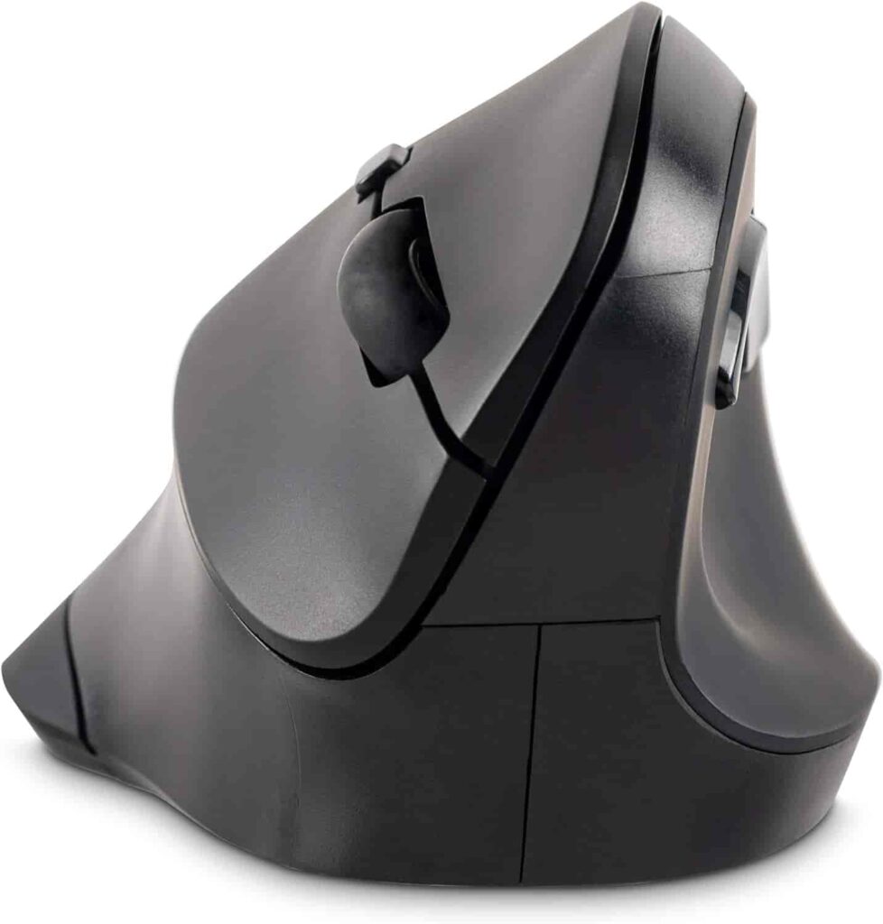 A vertical mouse designed for ergonomic comfort and reduced strain on the wrist and forearm