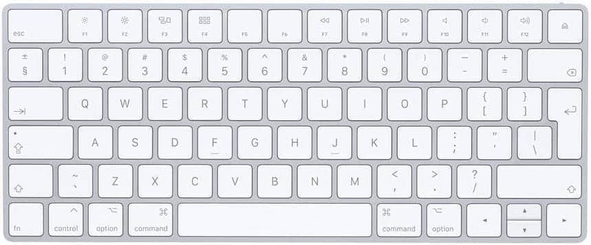 Apple Magic Keyboard on white background