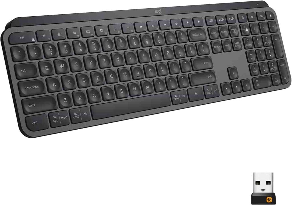 Logitech K400 wireless keyboard, ideal for comfortable typing and seamless control.