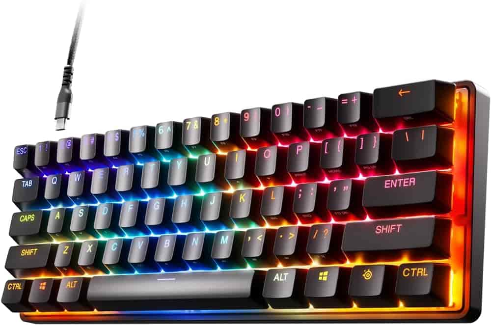 Vibrant keyboard with USB connection.